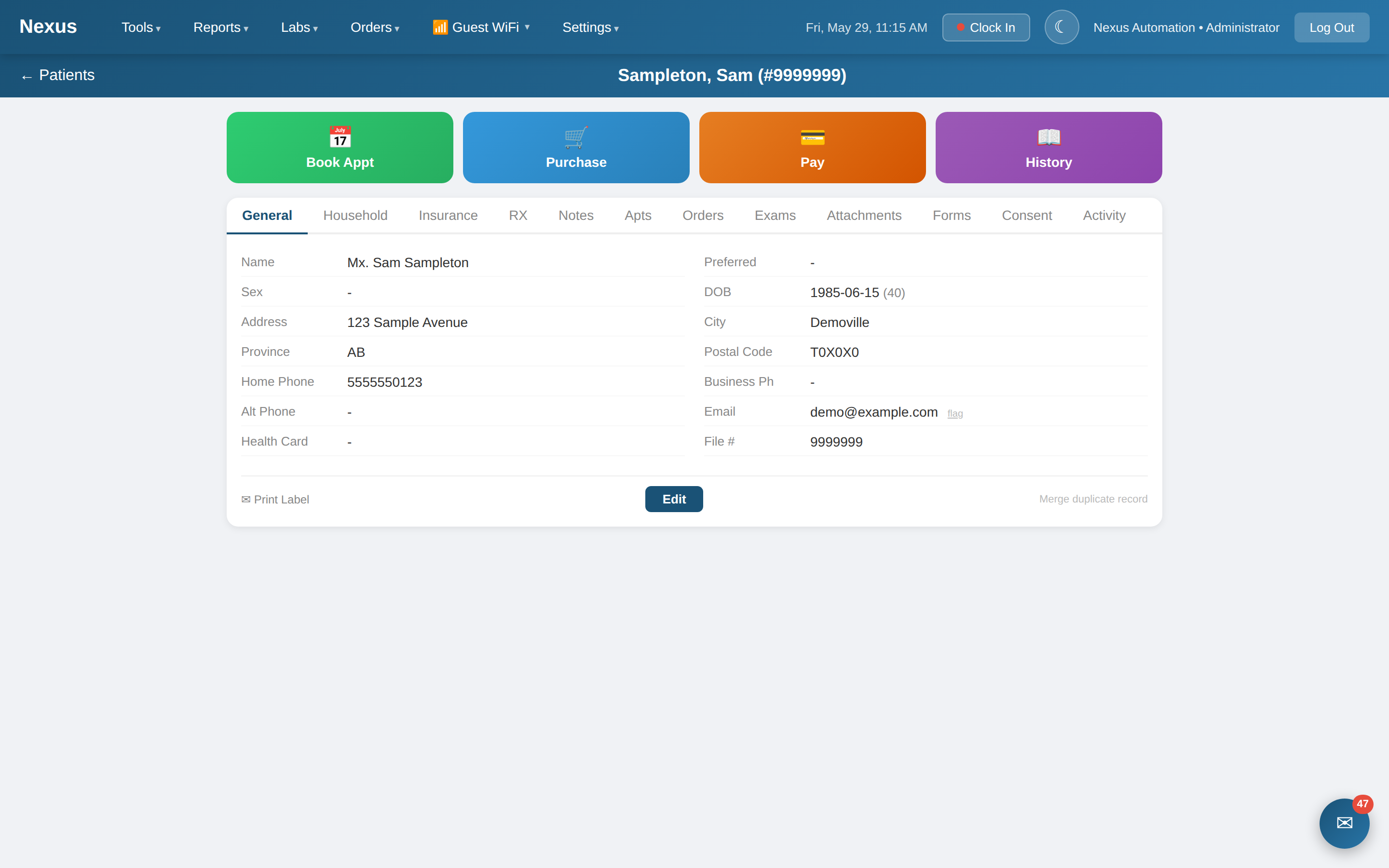 Nexus patient profile